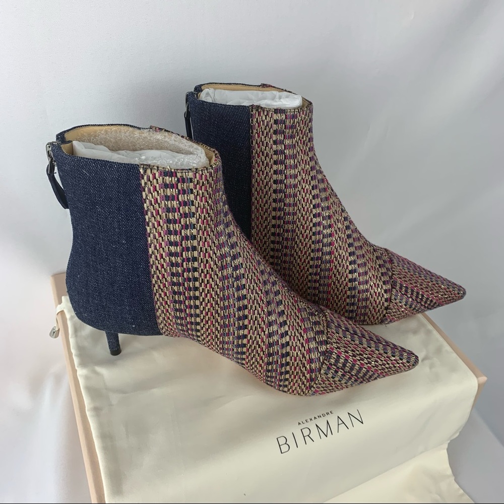❌SOLD❌Alexandre Birman Kittie Denim Bootie Sz 37 - Picture 1 of 16